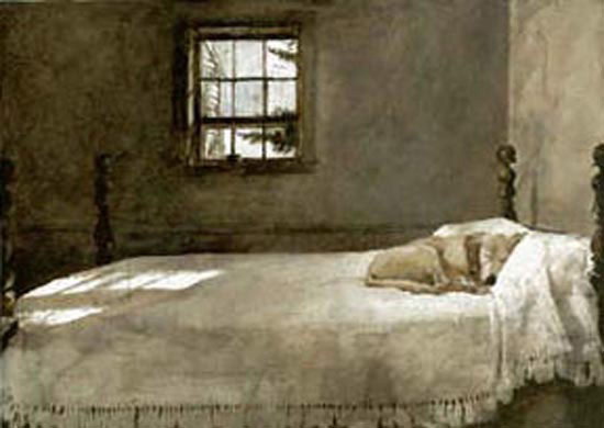 Andrew Wyeth's Dog on a Bed