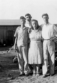 Dad, Leroy, Grandma, and Johnie