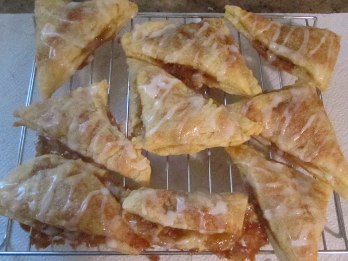 Icing drizzled over Baklava