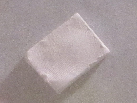 Close-up of Thumb print