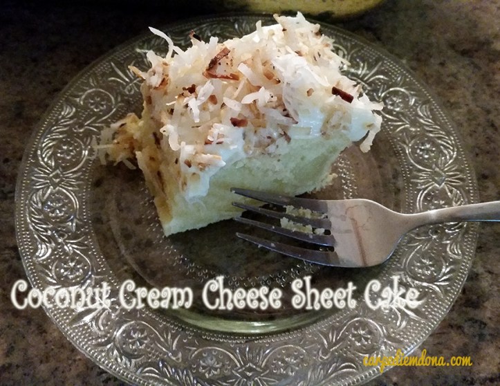 Coconut Cream Cheese Sheet Cake