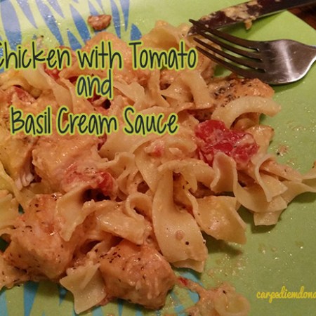 Chicken with Tomato and Basil Cream Sauce
