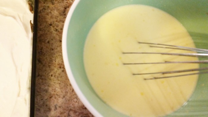 Mix pudding with milk