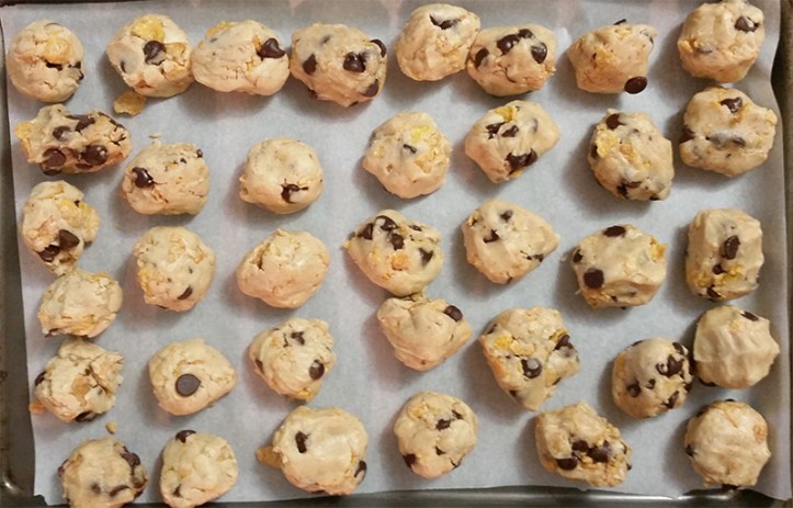 Cookie dough ready for the refrigerator