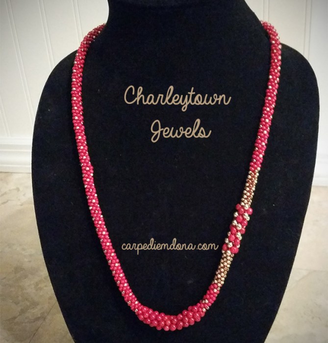 corleyfoto red and gold asymetrical kumihimo cropped