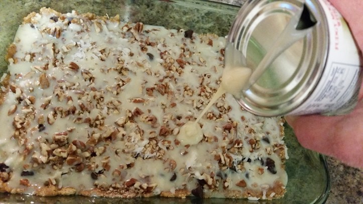 Preparing Magic Cookie Bars