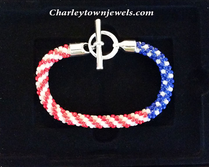 charleytown jewels star spangled kumihimo bracelet