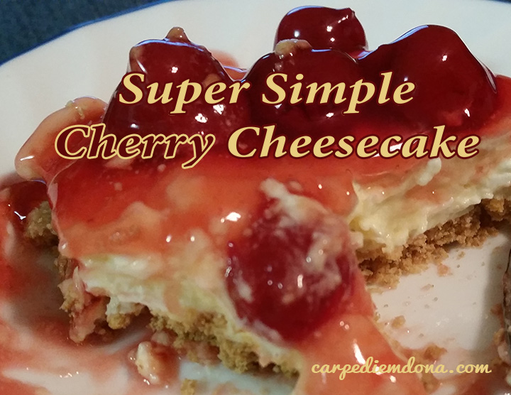 super simple cherry cheesecake