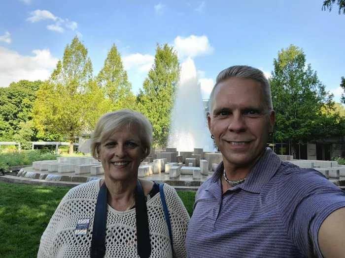 Man and woman at garden